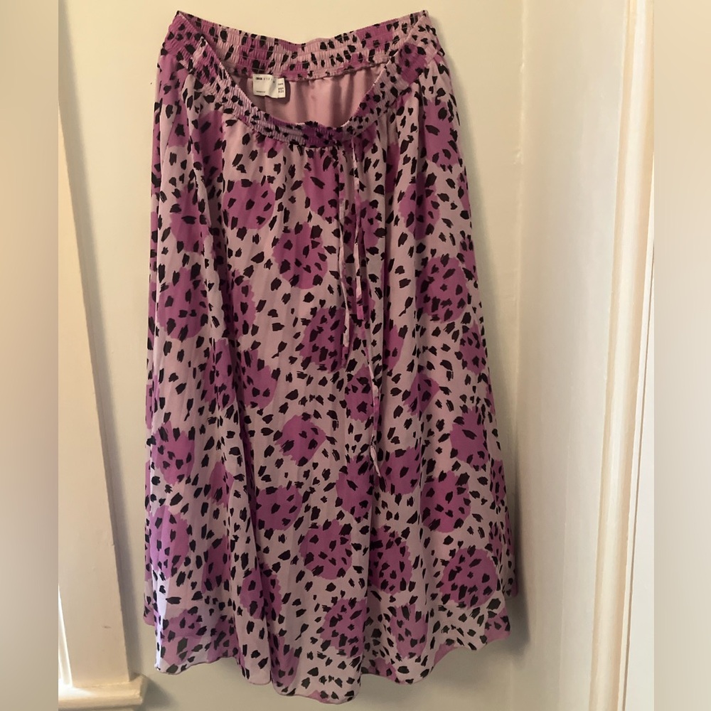 Purple Cheetah Print Maxi Skirt